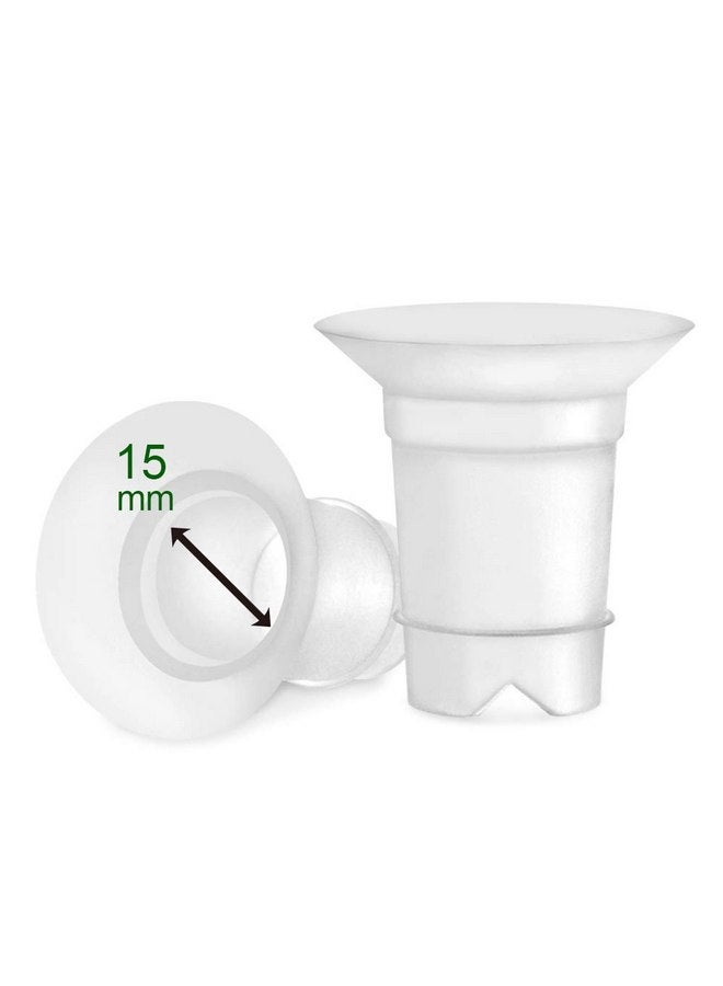 ماي موم حشوات Maymom Flange مقاس 15 مم متوافقة مع Medela، ودروع/شفاه Spectra مقاس 24 مم، وكوب Momcozy/Willow القابل للارتداء. متوافقة مع Medela Freestyle، وHarmony، لتقليل 24 مم إلى 15 مم؛ قطعتان/لكل قطعة - Image 1