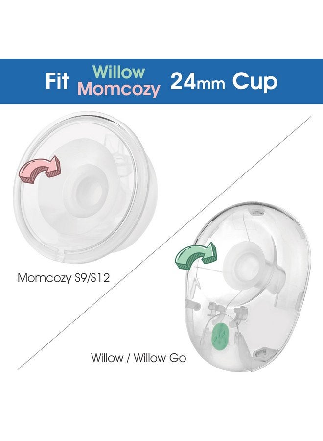 ماي موم حشوات Maymom Flange مقاس 15 مم متوافقة مع Medela، ودروع/شفاه Spectra مقاس 24 مم، وكوب Momcozy/Willow القابل للارتداء. متوافقة مع Medela Freestyle، وHarmony، لتقليل 24 مم إلى 15 مم؛ قطعتان/لكل قطعة - Image 4
