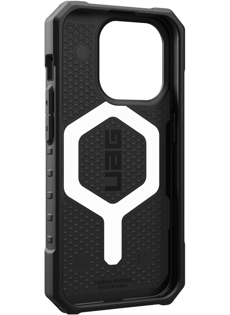 Urban Armor Gear UAG Pathfinder MagSafe for iPhone 15 Pro Case Cover [18 Feet Drop Tested]  - Black  - Image 2