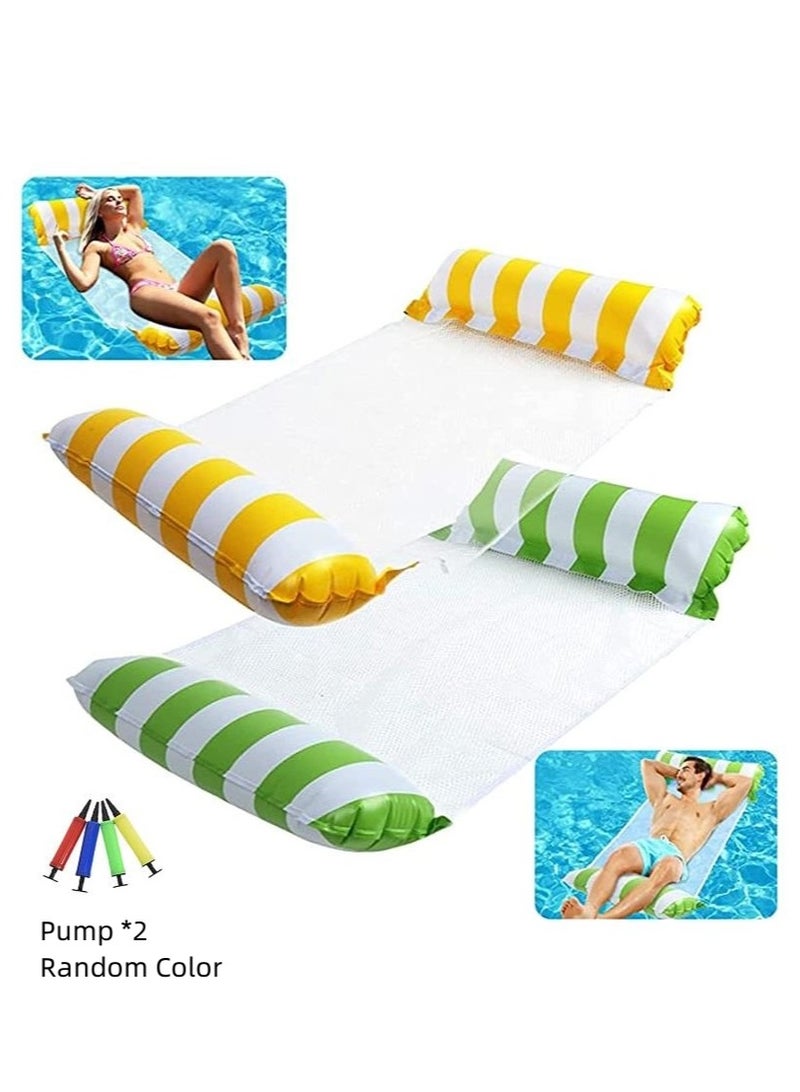 Soofam Multi-Purpose Swimming Pool Hammock Floats 2 Piece 4 in 1 Set for Outdoor Water Relaxation and Home Use - Image 1