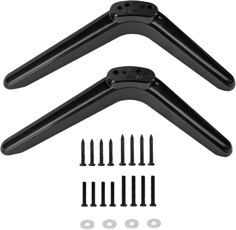 Duoxiate TV Pedestal Feet Stand Mount, Universal Replacement TV Stand Base Legs, Table Desk Pedestal TV Stand Feet Legs, TV Legs for Most TCL 32in/40in/49in/50in/55in TVs, Screws Included - Image 1
