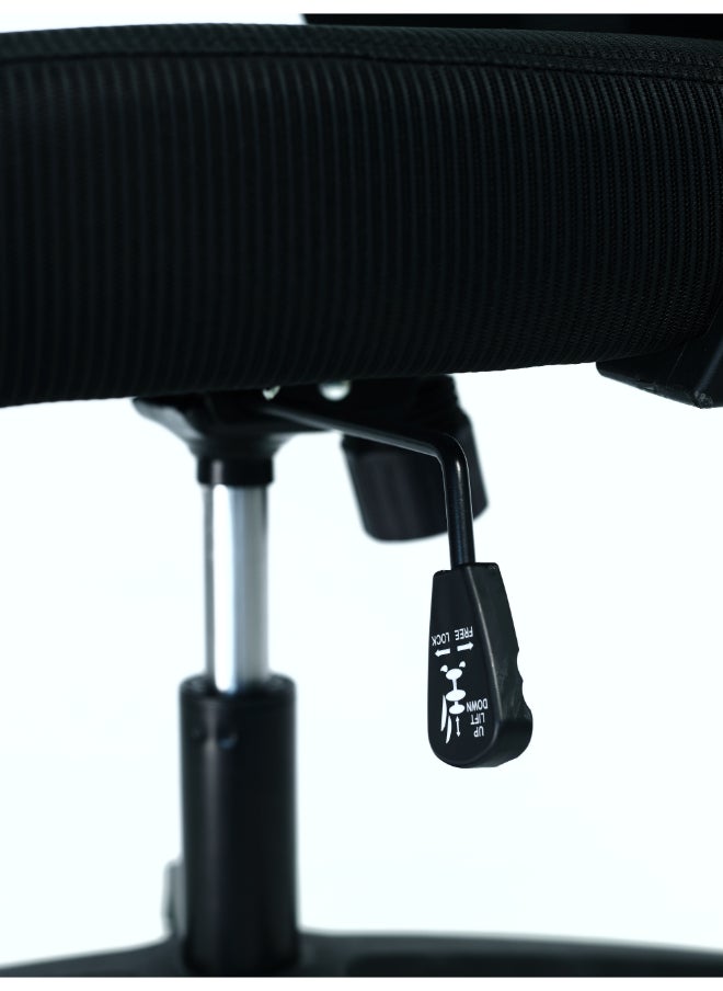 Switch - Ergonomic Home Office Chair, With Swivel Function, Height Adjustable, Breathable Mesh Fabric, Easy Assembly, Reliable and Durable, Black - Image 1
