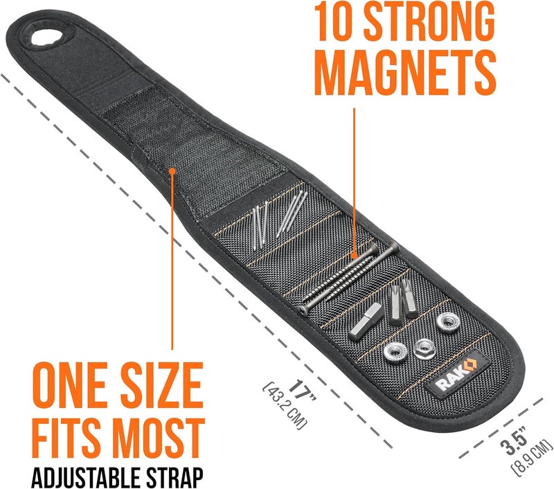 RAK Magnetic Wristband, Thumb Loop for Holding Screws, Nails, Drill Bits for Men - Made from Premium Ballistic Nylon, Lightweight Powerful Magnets for Dad, Husband, Grandpa, Handyman - Image 5