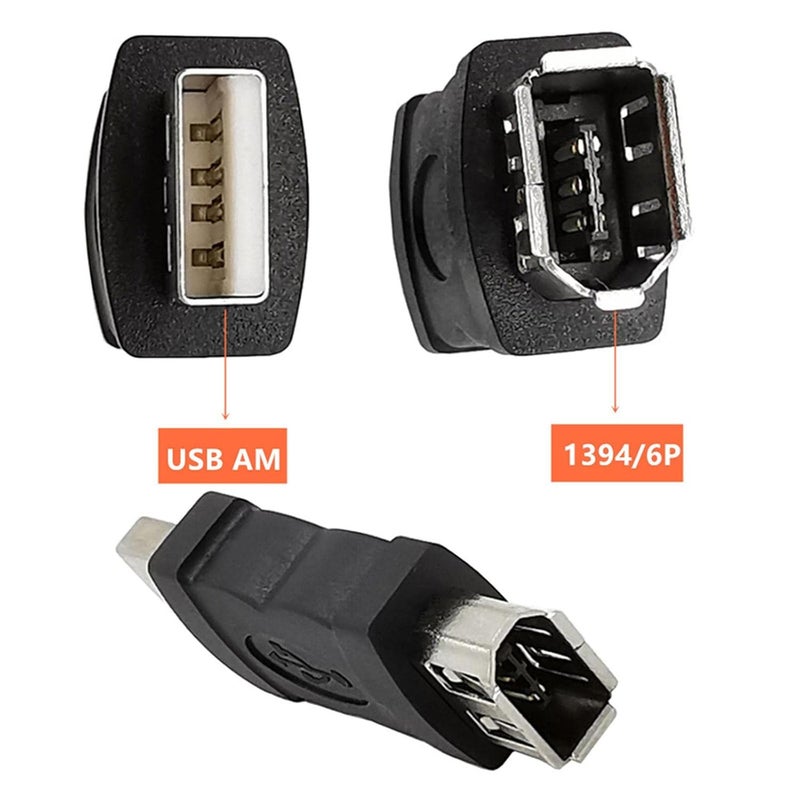 ATORSE UJEAVETTE Firewire IEEE 1394 6 Pin Female to USB Male Adaptor for Digital Camera - Image 3