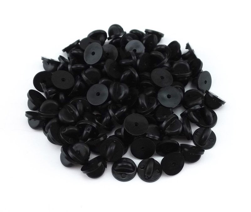 yueton 100pcs 11mm PVC Rubber Pin Backs