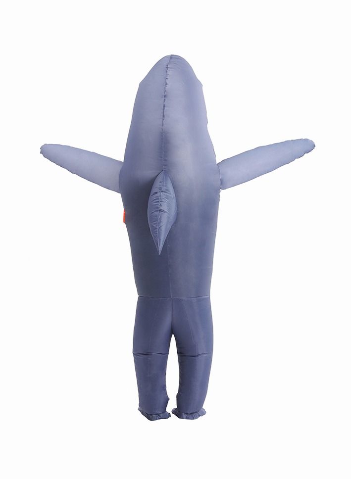 Inflatable Shark Costume for Adult Funny Inflatable Costumes Cosplay Halloween  Costume Grey/White - Image 5