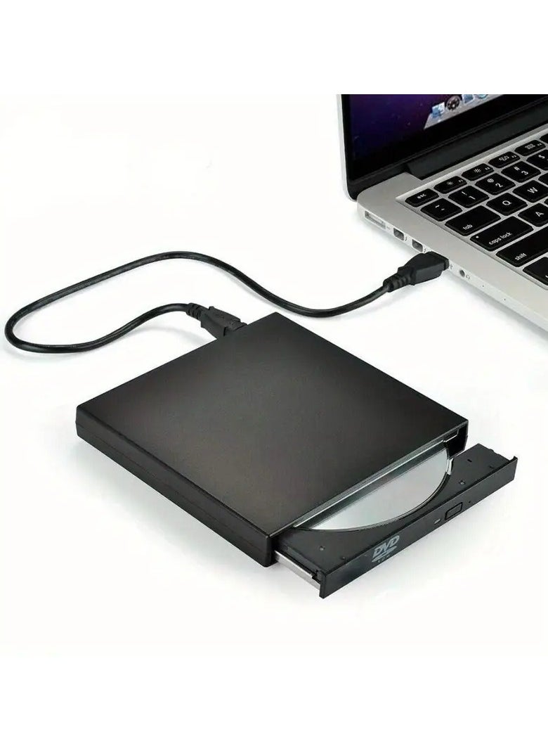 Generic External DVD Drive and Writer with USB Data Cable USB Power Cable, Optical Drive CD ROM Rewriter Burner Reader Compatible with Laptop Desktop PC  - Image 1