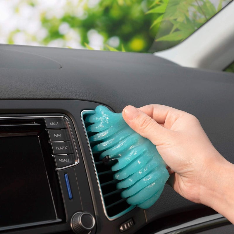 TICARVE 2Pack Cleaning Gel for Car Putty Car Cleaning Auto Gel Detail Tools Car Interior Cleaner Universal Dust Removal Gel Car Vent Cleaner Keyboard Cleaner Blue Yellow - Image 4