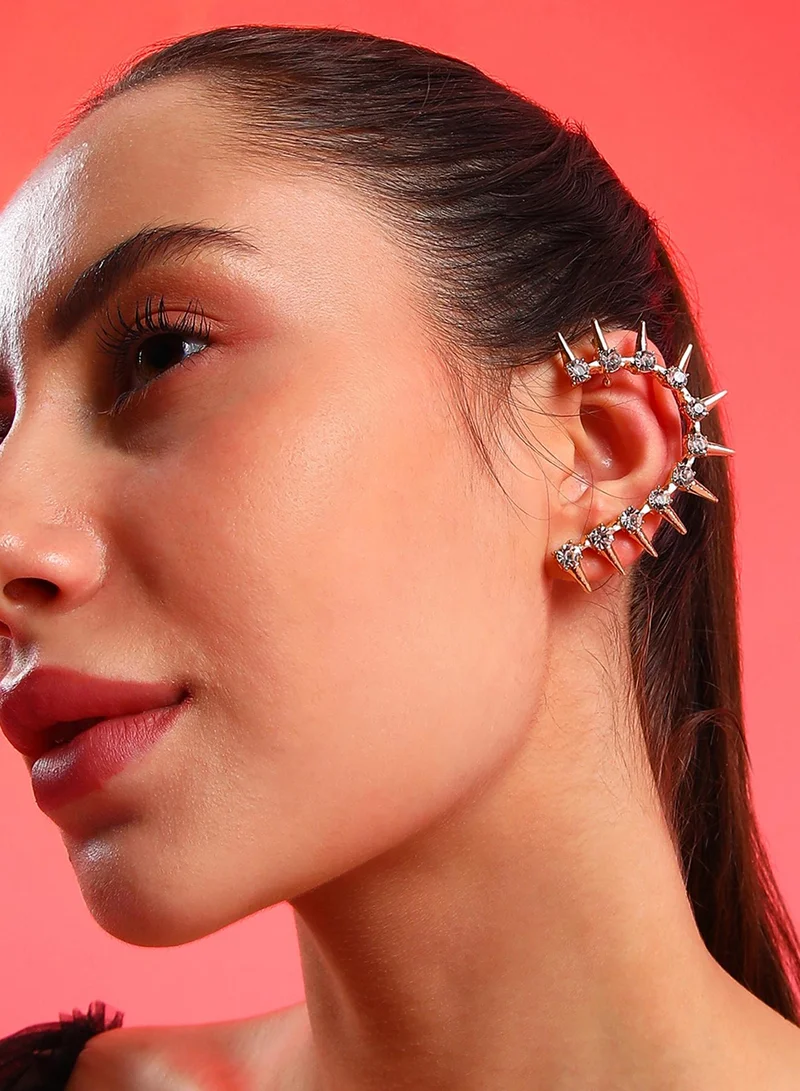 SOHI Spike Artificial Cuff Earring Jewellery