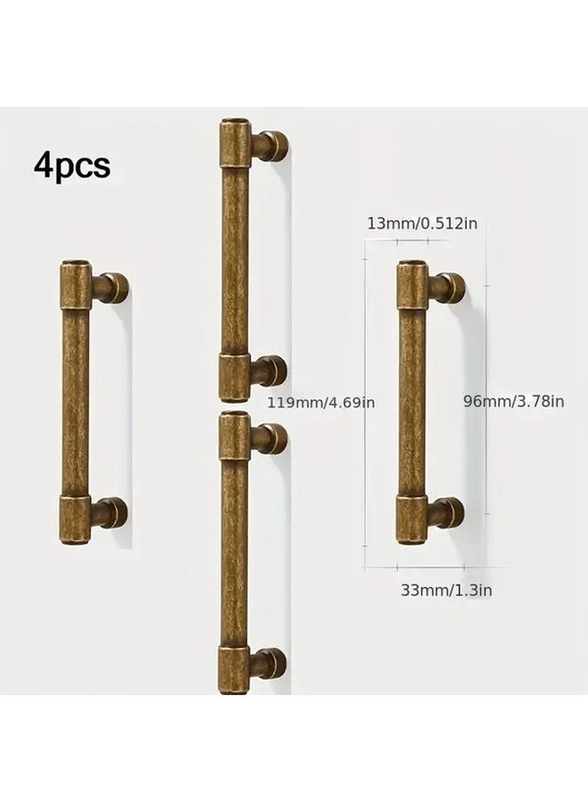 4 Pieces European Vintage Heavy Traditional Manor Rustic Country Style Furniture - Image 1