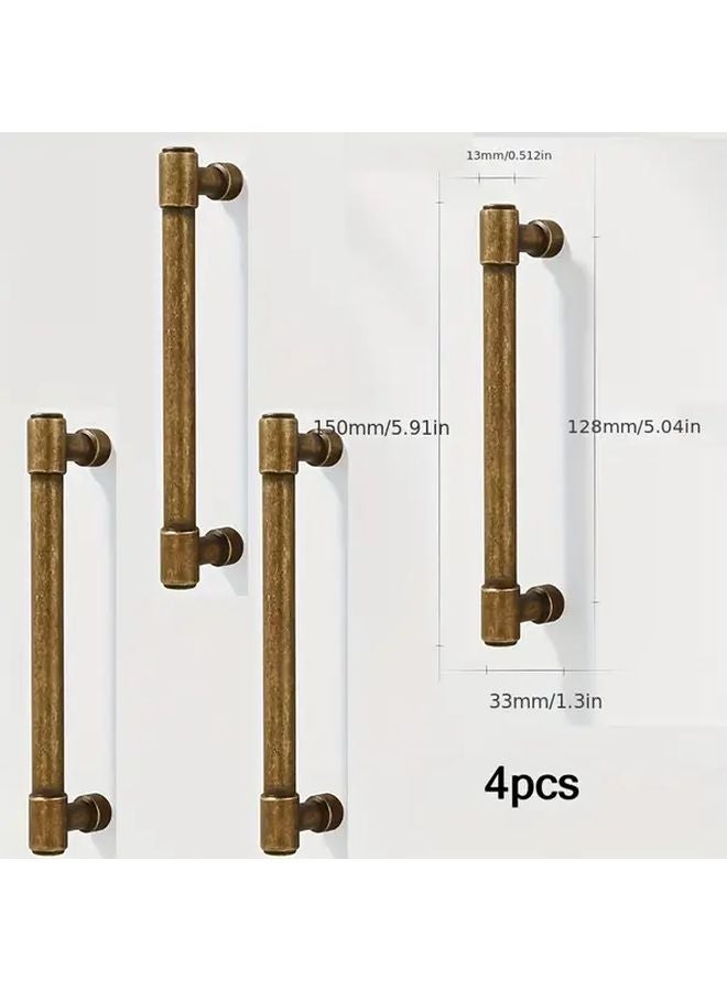 4 Pieces European Vintage Heavy Traditional Manor Rustic Country Style Furniture - Image 4