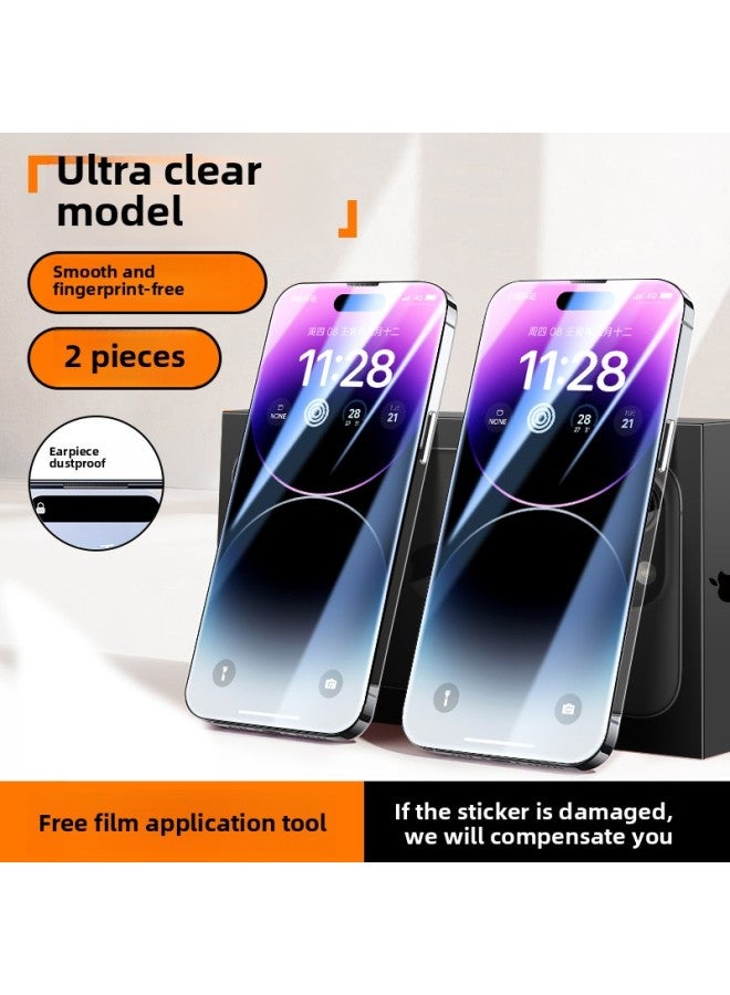 For Iphone 14/13 Anti-peep Tempered Film For Iphone15promax Anti-peeping 14pro Phone Film 12-Colour:[ultra-clear 2 Pieces] Strong Anti-fingerprint★Full Screen Explosion-proof★Silky Feel-Size:For Iphone 15 Pro Max