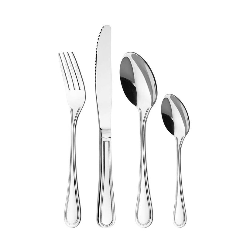 OTTO KONING Frankfurt Cutlery Set for 4, 16 Piece Stainless Steel Silver - Image 1