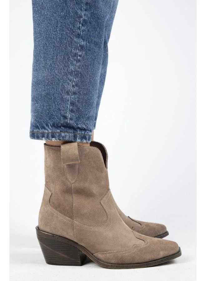 Ellinor Women's Genuine Leather Western Suede Boot.