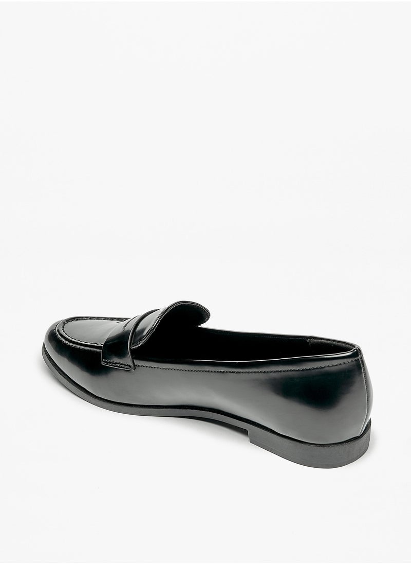 Flora Bella By Shoexpress - Womens Solid Loafers with Metallic Accent - Image 1