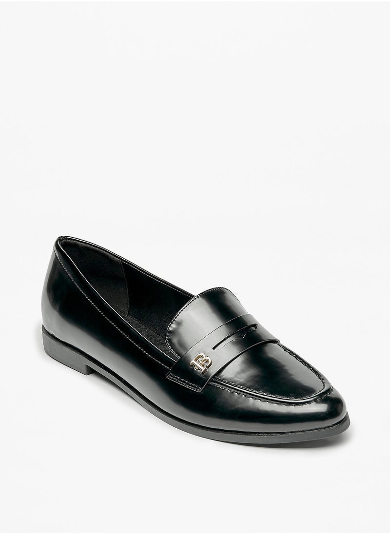 Flora Bella By Shoexpress - Womens Solid Loafers with Metallic Accent - Image 1