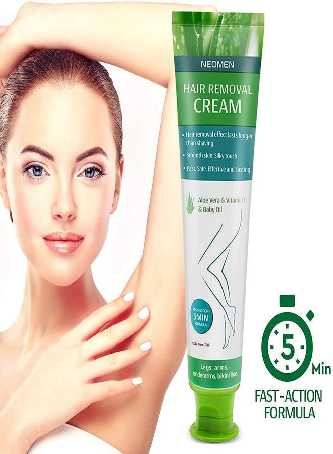 Neomen Hair Removal Cream for Women and Men - Skin Friendly Painless Depilatory Cream For Body & Legs & Bikini, 5 Minutes Fast Action Formula, 3.7 Fl Oz - Image 2