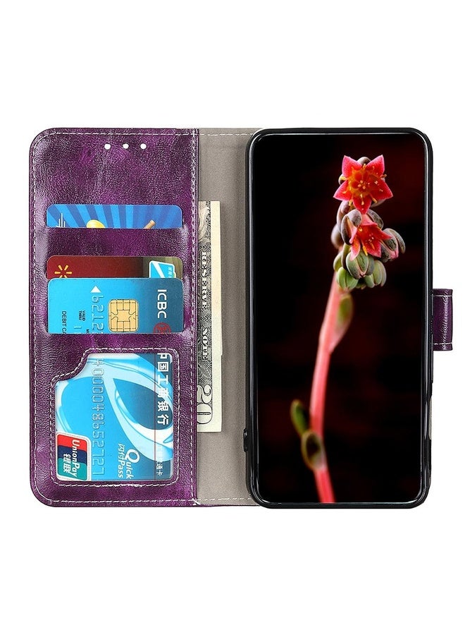 HuHa For Sony Xperia Ace II Retro Crazy Horse Texture Horizontal Flip Leather Case with Holder & Card Slots & Photo Frame & Wallet(Purple)  - Image 4