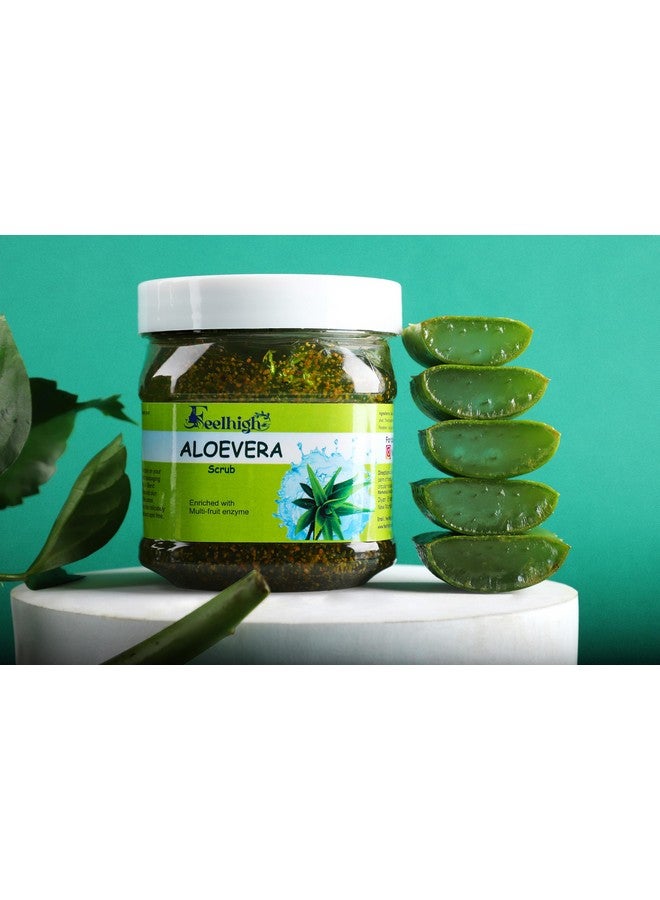 Feelhigh Combo De Tan Tan Removal Face Scrub 500ml Enriched with Milk and Honey Extract And Aloe Vera Scrub 500ml Enriched with Aloe Vera Extract 500ml Pack 2 Man and woman Facial Kit Scrubs - Image 3