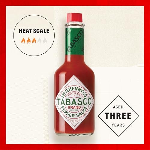 TABASCO Brand Original Red Pepper Hot Sauce, Medium Heat, Glass Bottle, Classic & Versatile Flavor, Three Simple Ingredients, Great for Dips, Tacos, Eggs, Pizza, Oysters & More, 12 Fl Oz (Pack of 1) - Image 2