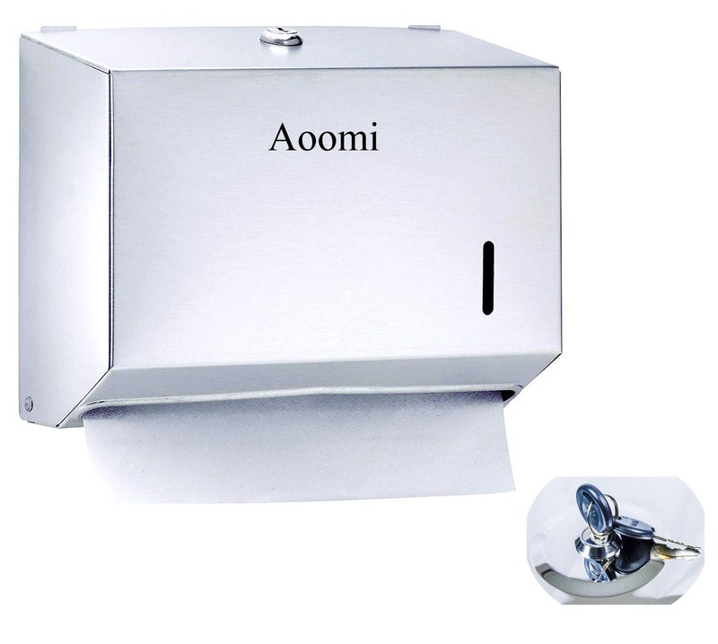 Aoomi Multifold Stainless Steel Towel Paper Dispenser/Wall Mounted - Image 1