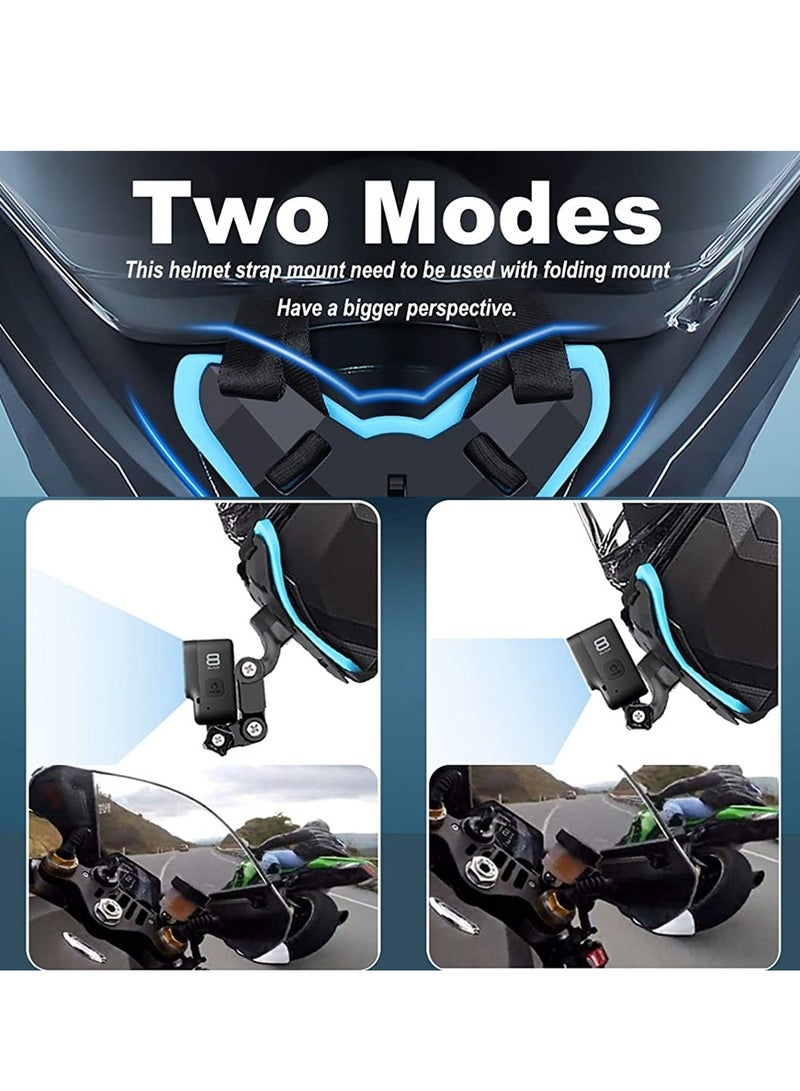 AROAQ Helmet Mount for GoPro, Motor Bike Cycle Helmet Chin Mount Strap Stand Action Camera Accessories Compatible with GoPro Hero 11 10 9 8 7 6 5 4 3 - Image 2