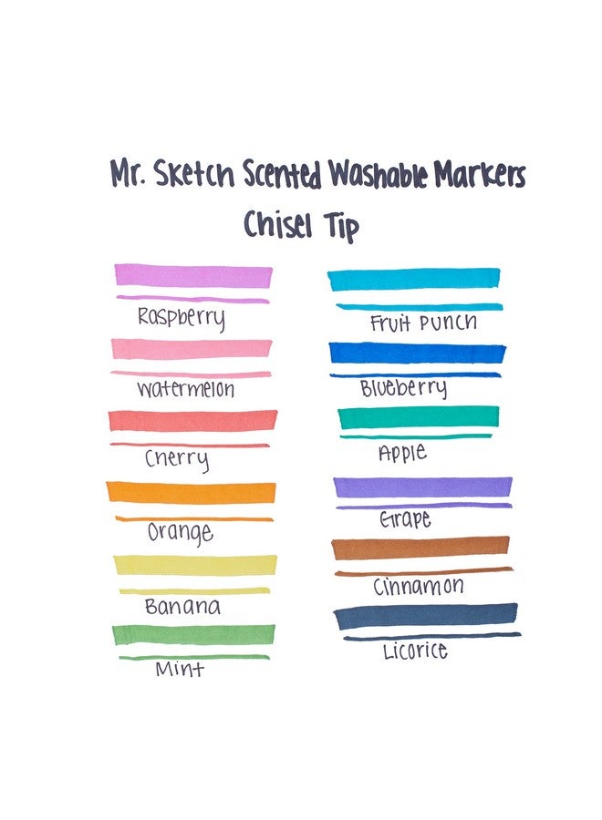 مستر.سكيتش أقلام تحديد معطرة قابلة للغسل، رأس مشطوف، ألوان متنوعة، عدد 36 - Image 4