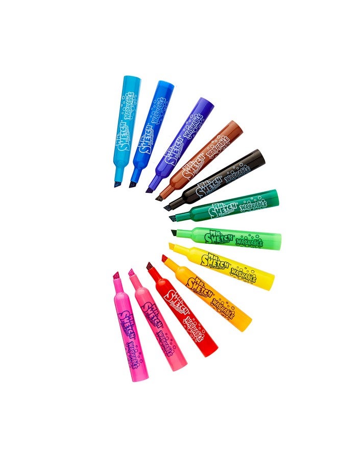 مستر.سكيتش أقلام تحديد معطرة قابلة للغسل، رأس مشطوف، ألوان متنوعة، عدد 36 - Image 3