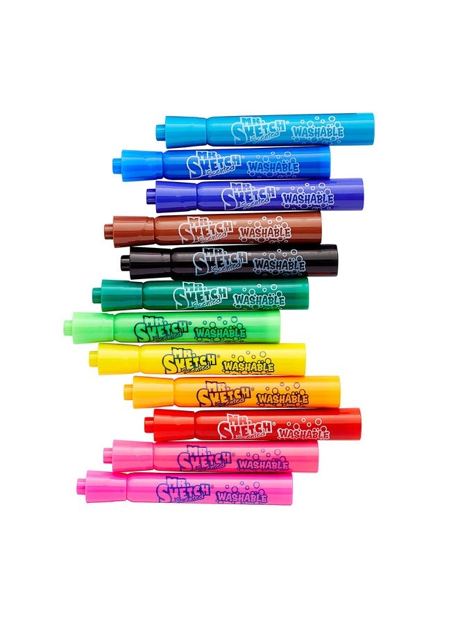 مستر.سكيتش أقلام تحديد معطرة قابلة للغسل، رأس مشطوف، ألوان متنوعة، عدد 36 - Image 2