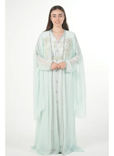AL BENT AL SHARQIEH embroidered chiffon kaftan dress