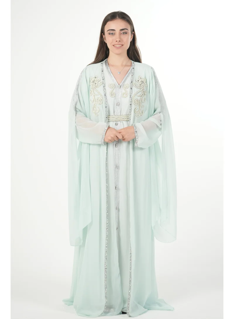 البنت الشرقية قفطان مغربي مطرز جلابية نسائية