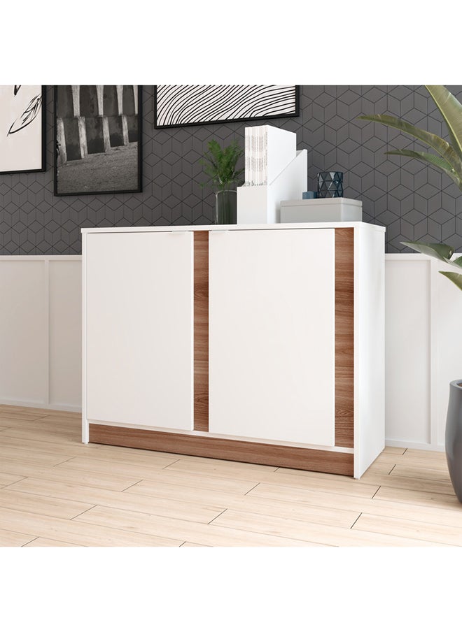 Home Box Cabinet - Mdp 15Mm Color White/Nutbrown 35 x 90 x 69.5 cm  - Image 1