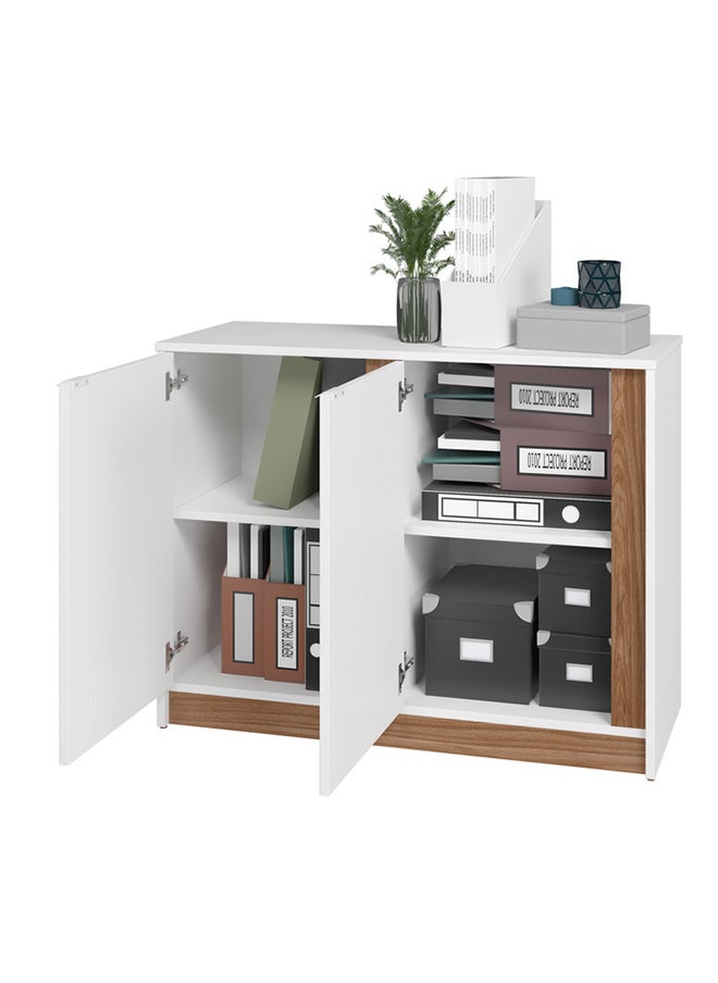 Home Box Cabinet - Mdp 15Mm Color White/Nutbrown 35 x 90 x 69.5 cm  - Image 2