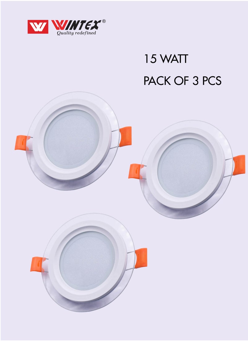 WINTEX Crystal Glass Edge Round Circle LED Recessed Flat Panel Downlight is a modern lighting solution designed for indoor use. with its included LED driver.        This downlight is perfect for any smart ceiling decor with its included LED driver.