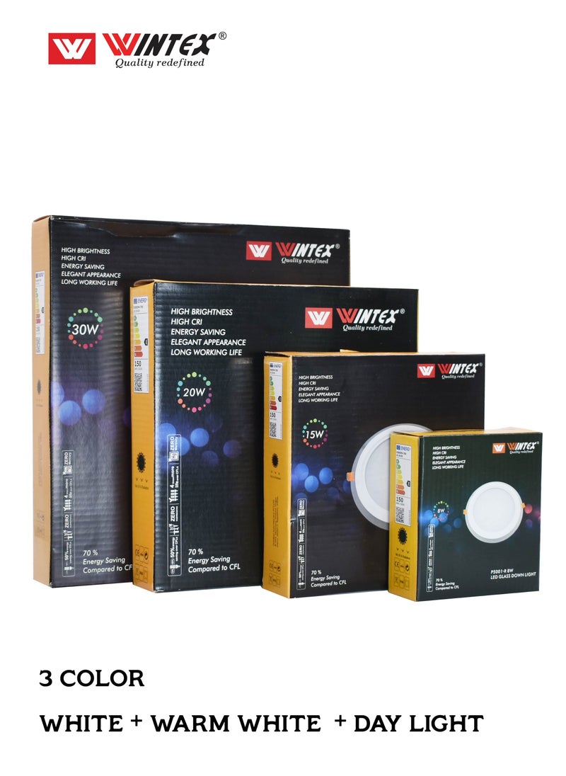 WINTEX Crystal Glass Edge Round Circle LED Recessed Flat Panel Downlight is a modern lighting solution designed for indoor use. with its included LED driver.        This downlight is perfect for any smart ceiling decor with its included LED driver.