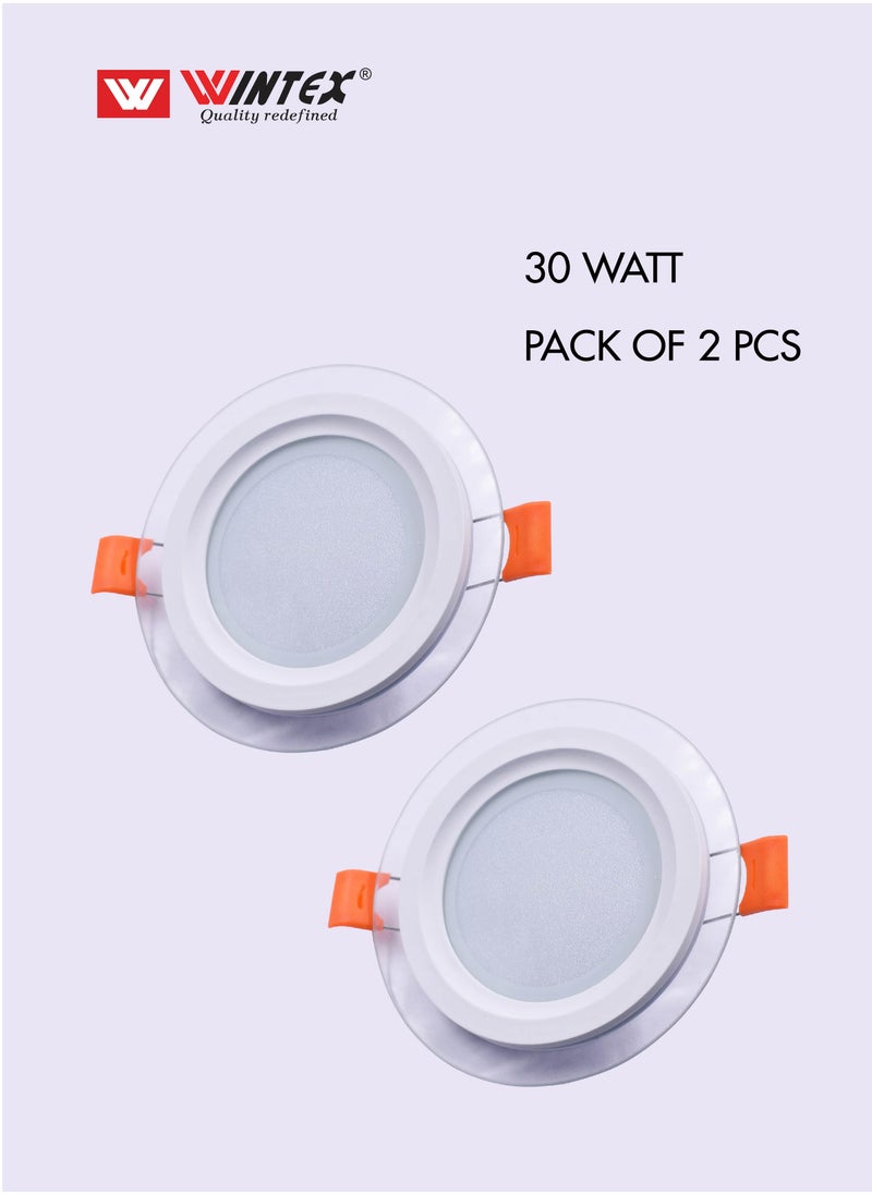 WINTEX Crystal Glass Edge Round Circle LED Recessed Flat Panel Downlight is a modern lighting solution designed for indoor use. with its included LED driver.        This downlight is perfect for any smart ceiling decor with its included LED driver.