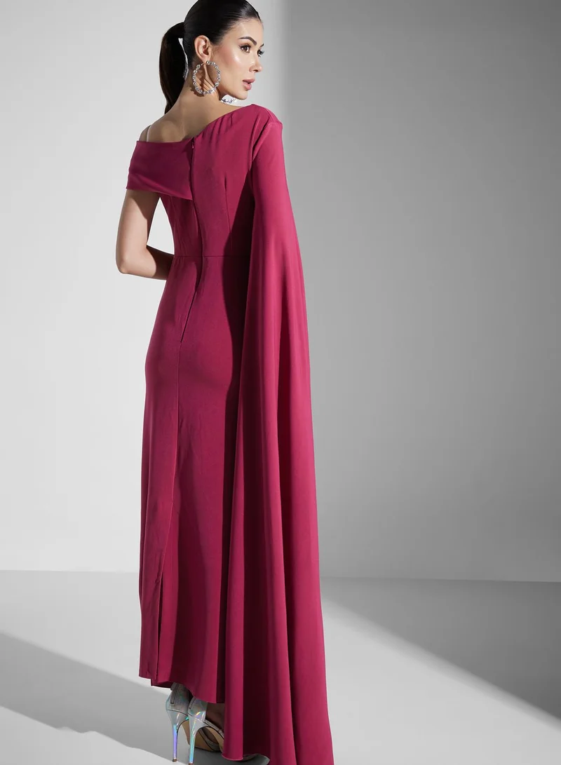 Iyra One Shoulder Ruched Detail Dress
