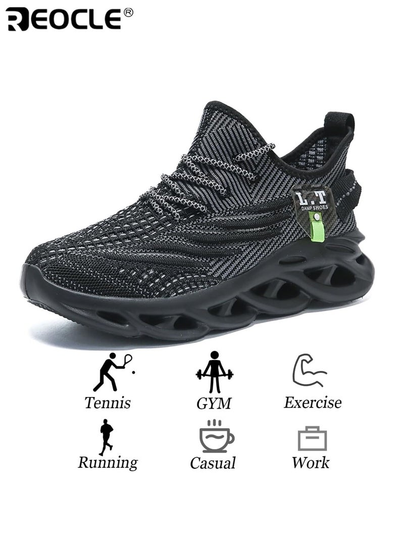 REOCLE Men's Running Shoes with Shock Absorption Non-Slip Grip Breathable Athletic Sneaker with Cushioned Casual Wear Fitness Footwear Shoes For Jogging Walking - Image 5
