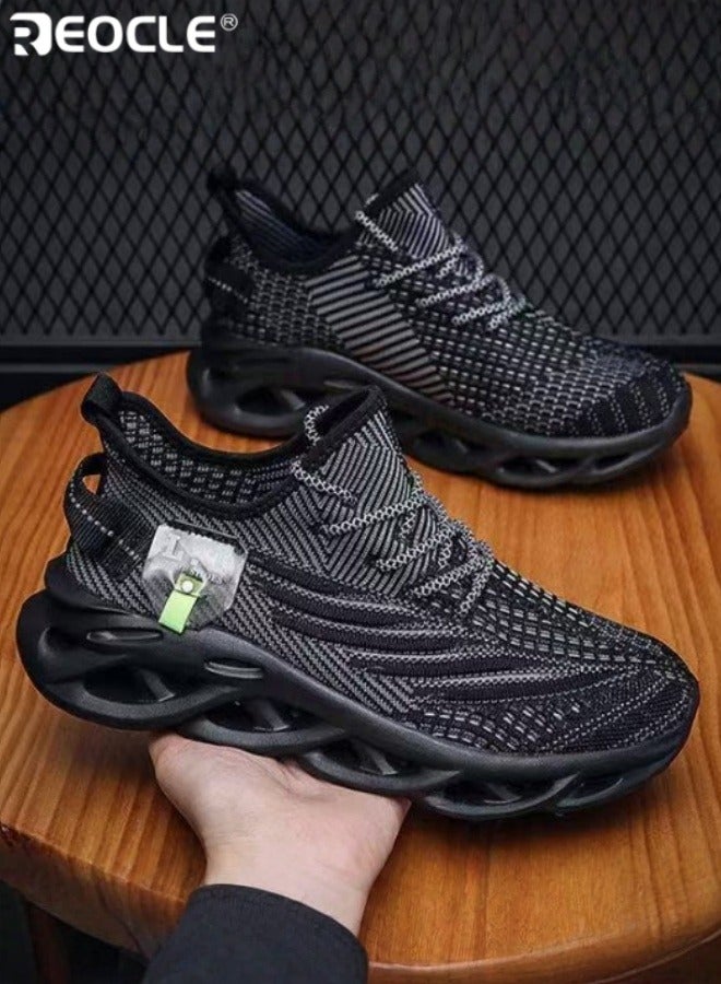 ريوكل حذاء جري رجالي مع امتصاص الصدمات قبضة غير قابلة للانزلاق حذاء رياضي تنفسي مع وسادة مريحة أحذية كاجوال للتمارين الجري والمشي - Image 5