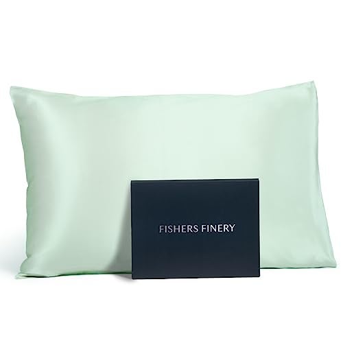 Fishers Finery 19mm 100 Pure Mulberry Silk Pillowcase Quality Tested Light Green K