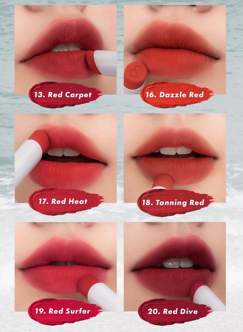 rom&nd Zero Matte Lipstick 16 DAZZLE RED - Image 5