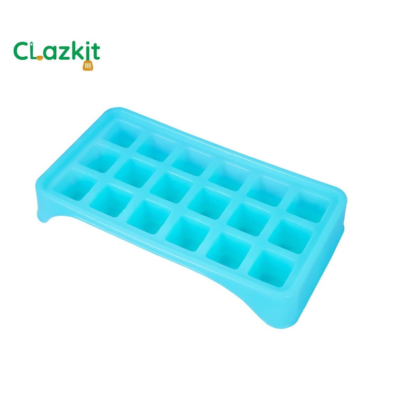 Clazkit Clazkit Smart Pop up Ice Cube Trays for Freezer with Lid with Easy Release Flexible Stackable 100 BPA Free Food Grade for Freezer Cocktail Pack of 1  - Image 2