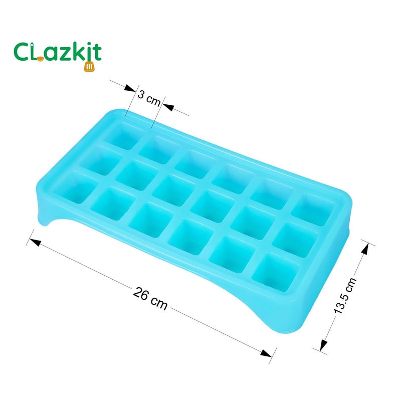 Clazkit Clazkit Smart Pop up Ice Cube Trays for Freezer with Lid with Easy Release Flexible Stackable 100 BPA Free Food Grade for Freezer Cocktail Pack of 1  - Image 3