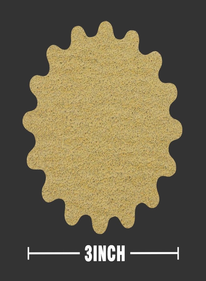 MAXMAN 50 PCS Hook and Loop Sanding Discs, 3-Inch Flex Edge Wavy Sander Pads Alumina Orbital Sandpaper 220 Grit - Perfect for Sanders Hand Drill, Bowl Sanders & Woodworking Wood Auto, No Hole - Image 2