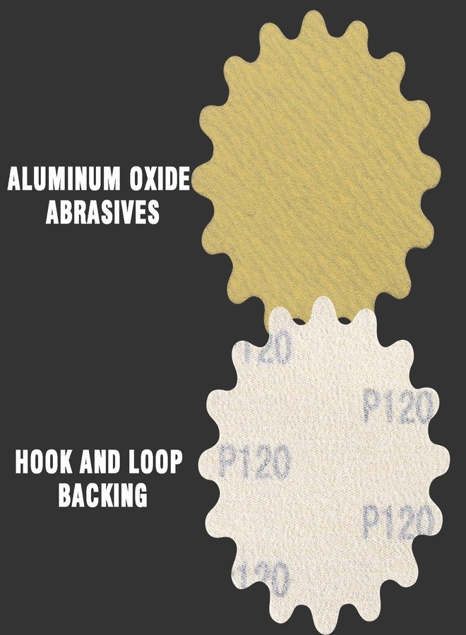 MAXMAN 50 PCS Hook and Loop Sanding Discs, 3-Inch Flex Edge Wavy Sander Pads Alumina Orbital Sandpaper 220 Grit - Perfect for Sanders Hand Drill, Bowl Sanders & Woodworking Wood Auto, No Hole - Image 4