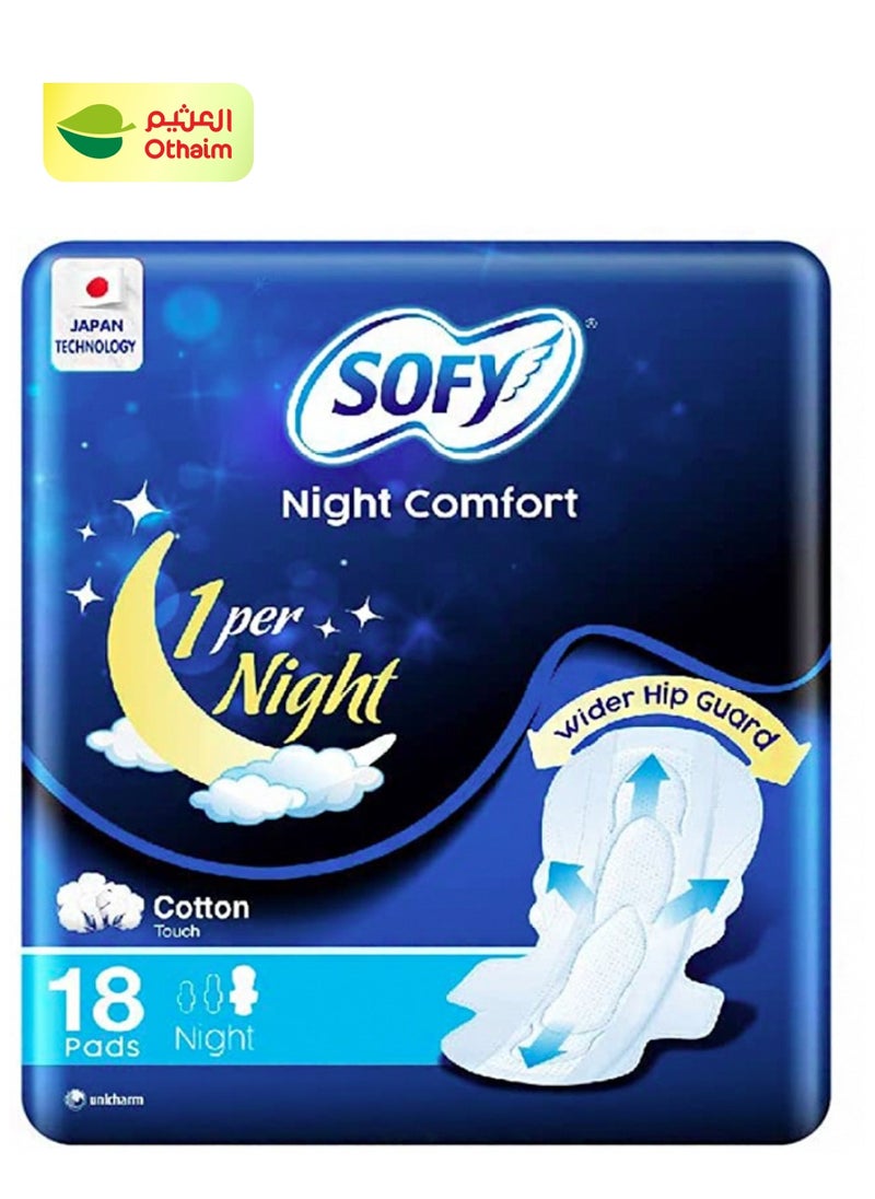 Sofy Sofy Night Comfort Feminine Pads, 16+2 Pads 
