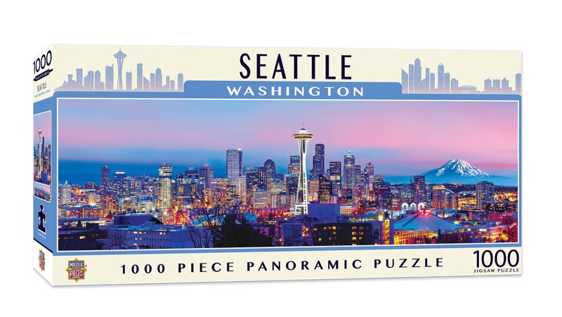 MasterPieces 1000 Piece Jigsaw Puzzle for Adults, Family, Or Youth - Seattle Panoramic - 13"x39" - Image 1