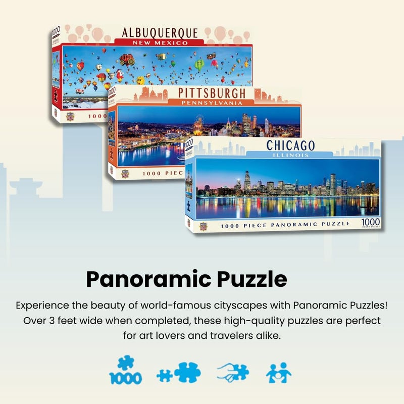 MasterPieces 1000 Piece Jigsaw Puzzle for Adults, Family, Or Youth - Seattle Panoramic - 13"x39" - Image 2