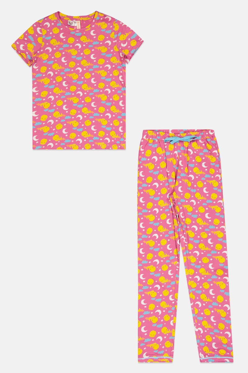 zivame Looney Tunes by Zivame Kids Girl 2 Pieces Printed Pyajama Top And Bottom Set, Multicolor - Image 1