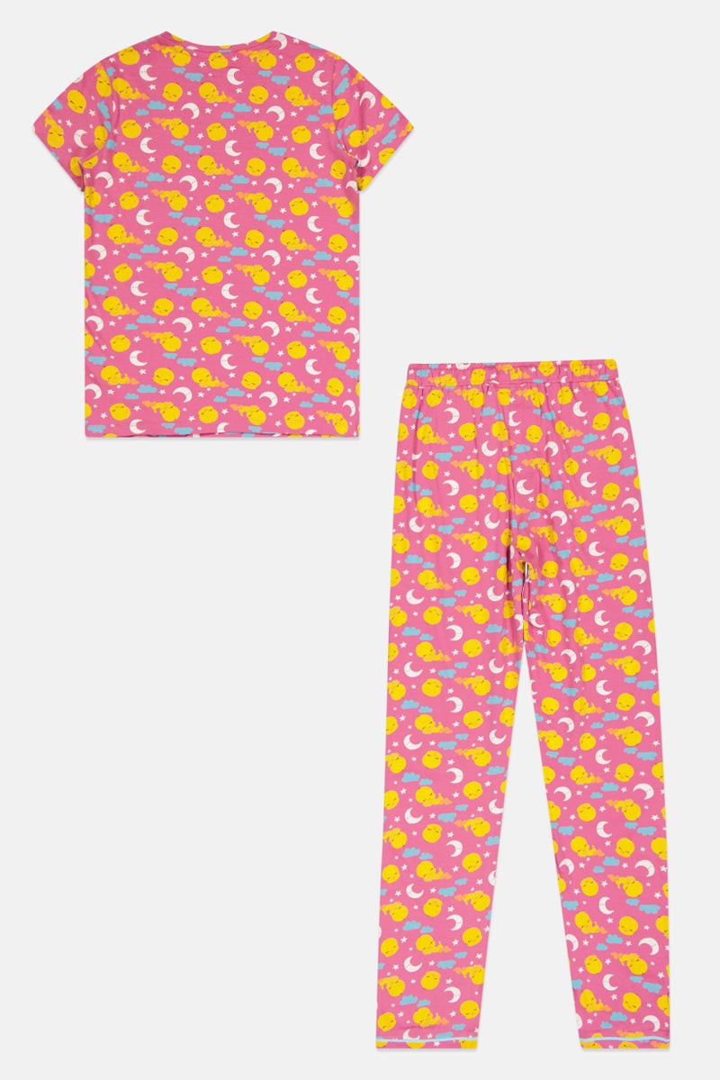 zivame Looney Tunes by Zivame Kids Girl 2 Pieces Printed Pyajama Top And Bottom Set, Multicolor - Image 2